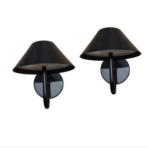 NWB Rechargeable Wireless Black Wall Sconce Light Set Of 2 Dimmable
